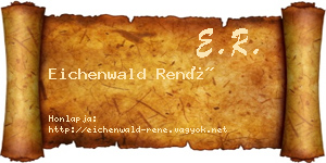 Eichenwald René névjegykártya